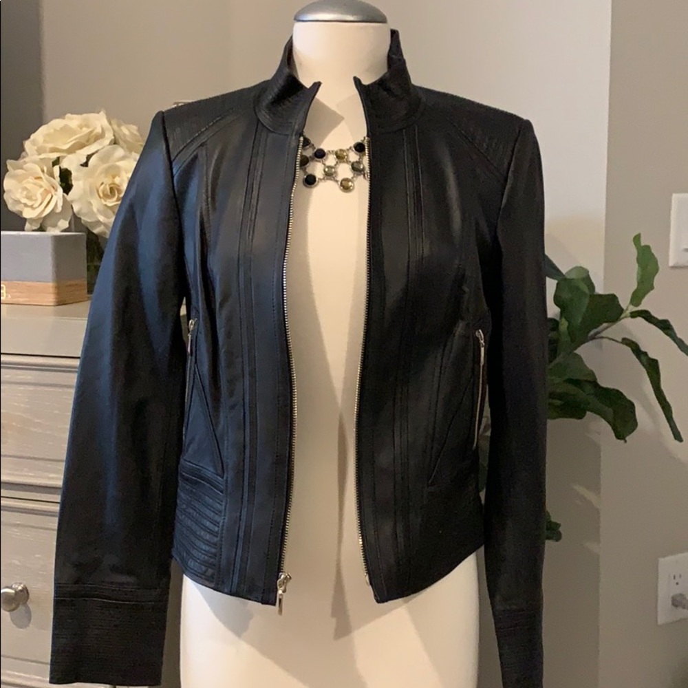 Beautiful Black Leather Jacket- Brand New!